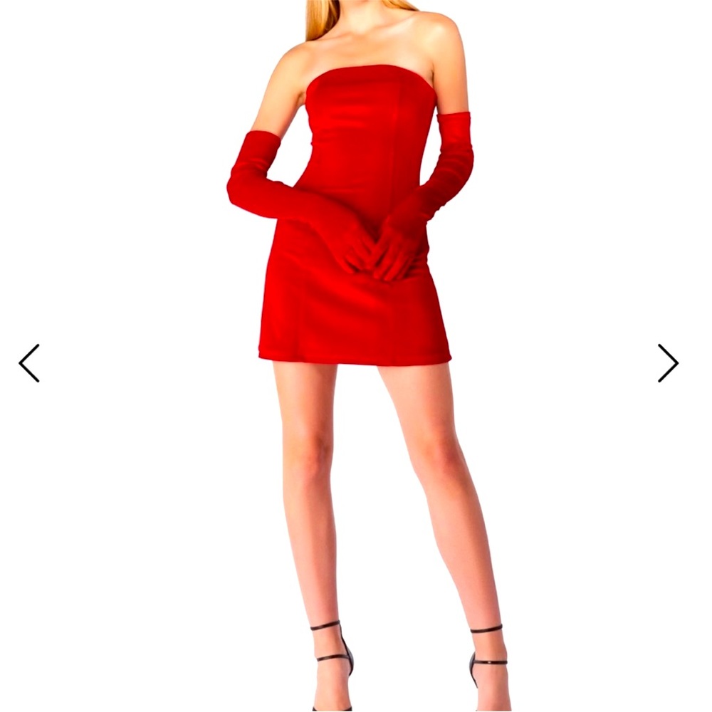 Miscreants Red Cupid Dress with Gloves, size UK 6 (US 2)
